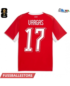 Günstige Schweiz Ruben Vargas #17 Heimtrikot WM 2026 Kurzarm